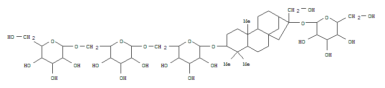 64280-17-7  b-D-Glucopyranoside, (3b,16a)-16-(b-D-glucopyranosyloxy)-17-hydroxykauran-3-yl O-b-D-glucopyranosyl-(1®6)-O-b-D-glucopyranosyl-(1®6)- (9CI)