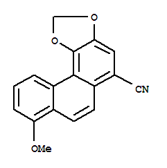 64543-58-4  Phenanthro[4,3-d]-1,3-dioxole-5-carbonitrile,8-methoxy-