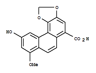 64543-61-9  Phenanthro[4,3-d]-1,3-dioxole-5-carboxylicacid, 10-hydroxy-8-methoxy-