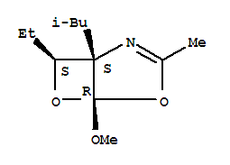 647012-62-2  4,6-Dioxa-2-azabicyclo[3.2.0]hept-2-ene,7-ethyl-5-methoxy-3-methyl-1-(2-methylpropyl)-, (1R,5S,7R)-rel-