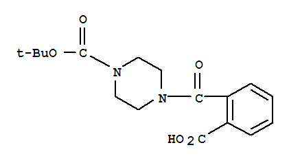 651293-35-5  1-Piperazinecarboxylicacid, 4-(2-carboxybenzoyl)-, 1-(1,1-dimethylethyl) ester