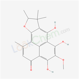 66140-67-8  4H-Phenaleno(1,2-b)furan-4-one, 8,9-dihydro-3,6,7-trihydroxy-5-methoxy-1,8,8,9-tetramethyl-