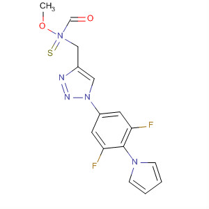 797783-94-9  Carbamothioic acid,[[1-[3,5-difluoro-4-(1H-pyrrol-1-yl)phenyl]-1H-1,2,3-triazol-4-yl]methyl]-,O-methyl ester