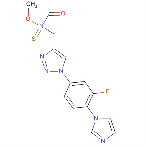 797783-97-2  Carbamothioic acid,[[1-[3-fluoro-4-(1H-imidazol-1-yl)phenyl]-1H-1,2,3-triazol-4-yl]methyl]-,O-methyl ester