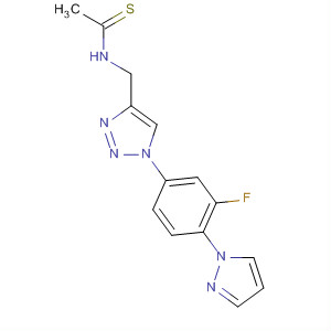 797784-02-2  Ethanethioamide,N-[[1-[3-fluoro-4-(1H-pyrazol-1-yl)phenyl]-1H-1,2,3-triazol-4-yl]methyl]-