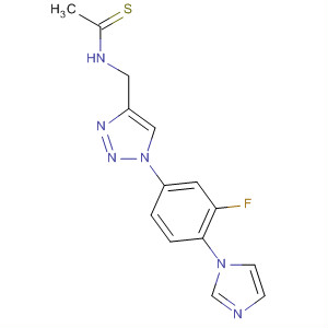 797784-11-3  Ethanethioamide,N-[[1-[3-fluoro-4-(1H-imidazol-1-yl)phenyl]-1H-1,2,3-triazol-4-yl]methyl]-