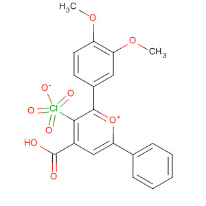 77953-26-5  Pyrylium, 4-carboxy-2-(3,4-dimethoxyphenyl)-6-phenyl-, perchlorate 77953-26-5  Pyrylium, 4-carboxy-2-(3,4-dimethoxyphenyl)-6-phenyl-, perchlorate