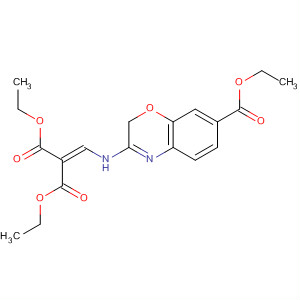 78025-34-0  Propanedioic acid,[[[7-(ethoxycarbonyl)-2H-1,4-benzoxazin-3-yl]amino]methylene]-, diethylester