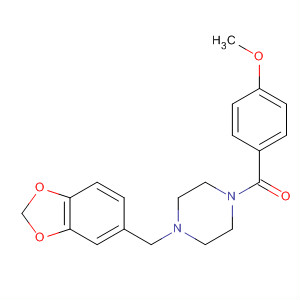 78031-40-0  Piperazine, 1-(1,3-benzodioxol-5-ylmethyl)-4-(4-methoxybenzoyl)- 78031-40-0  Piperazine, 1-(1,3-benzodioxol-5-ylmethyl)-4-(4-methoxybenzoyl)-