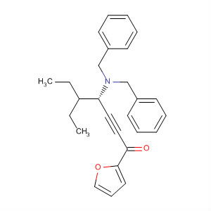 780782-45-8  2-Heptyn-1-one, 4-[bis(phenylmethyl)amino]-5-ethyl-1-(2-furanyl)-, (4S)-