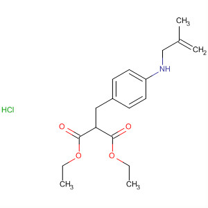 78136-59-1  Propanedioic acid, [[4-[(2-methyl-2-propenyl)amino]phenyl]methyl]-,diethyl ester, hydrochloride