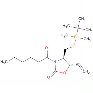 781636-45-1  2-Oxazolidinone,4-[[[(1,1-dimethylethyl)dimethylsilyl]oxy]methyl]-5-ethenyl-3-(1-oxohexyl)-,(4S,5S)-