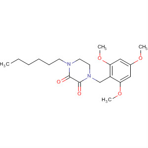 78201-83-9  2,3-Piperazinedione, 1-hexyl-4-[(2,4,6-trimethoxyphenyl)methyl]-