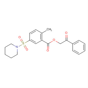 782470-01-3  Benzoic acid, 2-methyl-5-(1-piperidinylsulfonyl)-, 2-oxo-2-phenylethylester