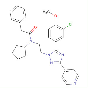 783326-79-4  Benzeneacetamide,N-[2-[5-(3-chloro-4-methoxyphenyl)-3-(4-pyridinyl)-1H-1,2,4-triazol-1-yl]ethyl]-N-cyclopentyl-