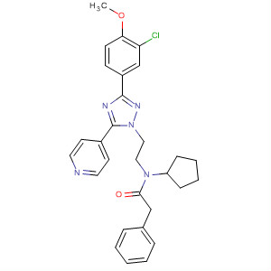 783326-80-7  Benzeneacetamide,N-[2-[3-(3-chloro-4-methoxyphenyl)-5-(4-pyridinyl)-1H-1,2,4-triazol-1-yl]ethyl]-N-cyclopentyl-