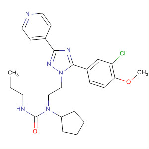 783327-60-6  Urea,N-[2-[5-(3-chloro-4-methoxyphenyl)-3-(4-pyridinyl)-1H-1,2,4-triazol-1-yl]ethyl]-N-cyclopentyl-N'-propyl-