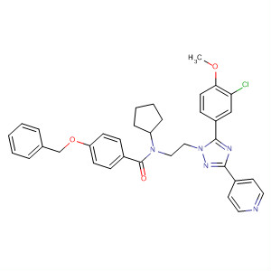 783329-62-4  Benzamide,N-[2-[5-(3-chloro-4-methoxyphenyl)-3-(4-pyridinyl)-1H-1,2,4-triazol-1-yl]ethyl]-N-cyclopentyl-4-(phenylmethoxy)-