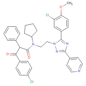 783330-39-2  Benzeneacetamide,2-(4-chlorobenzoyl)-N-[2-[5-(3-chloro-4-methoxyphenyl)-3-(4-pyridinyl)-1H-1,2,4-triazol-1-yl]ethyl]-N-cyclopentyl-