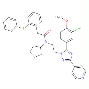 783330-71-2  Benzeneacetamide,N-[2-[5-(3-chloro-4-methoxyphenyl)-3-(4-pyridinyl)-1H-1,2,4-triazol-1-yl]ethyl]-N-cyclopentyl-a-(phenylthio)-