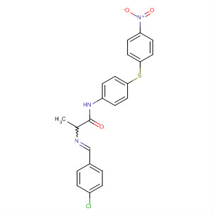78428-35-0  Propanamide,2-[[(4-chlorophenyl)methylene]amino]-N-[4-[(4-nitrophenyl)thio]phenyl]-