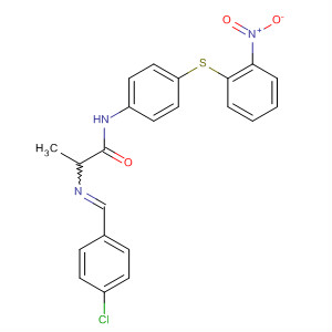 78428-36-1  Propanamide,2-[[(4-chlorophenyl)methylene]amino]-N-[4-[(2-nitrophenyl)thio]phenyl]-