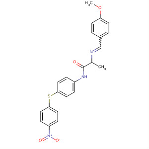 78437-80-6  Propanamide,2-[[(4-methoxyphenyl)methylene]amino]-N-[4-[(4-nitrophenyl)thio]phenyl]-