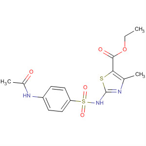 78633-83-7  5-Thiazolecarboxylic acid,2-[[[4-(acetylamino)phenyl]sulfonyl]amino]-4-methyl-, ethyl ester