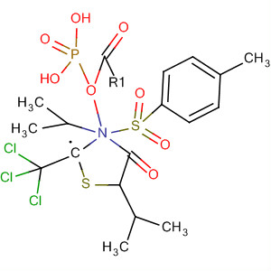 786696-56-8  Phosphonic acid,[3-[(4-methylphenyl)sulfonyl]-4-oxo-2-(trichloromethyl)-2-thiazolidinyl]-,bis(1-methylethyl) ester