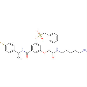 787620-93-3  Benzenemethanesulfonic acid,3-[2-[(5-aminopentyl)amino]-2-oxoethoxy]-5-[[[(1R)-1-(4-fluorophenyl)ethyl]amino]carbonyl]phenyl ester