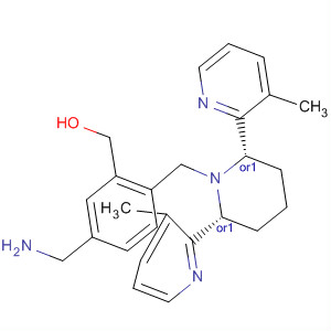 788063-85-4  Benzenemethanol,5-(aminomethyl)-2-[[(2R,6S)-2,6-bis(3-methyl-2-pyridinyl)-1-piperidinyl]methyl]-, rel-