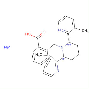 788066-30-8  Benzoic acid,2-[[(2R,6S)-2,6-bis(3-methyl-2-pyridinyl)-1-piperidinyl]methyl]-, sodiumsalt, rel-