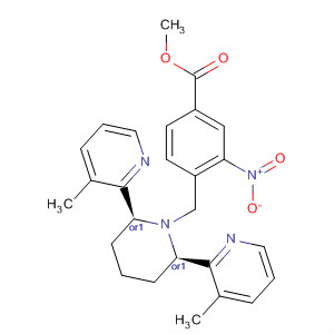 788079-94-7  Benzoic acid,4-[[(2R,6S)-2,6-bis(3-methyl-2-pyridinyl)-1-piperidinyl]methyl]-3-nitro-,methyl ester, rel-