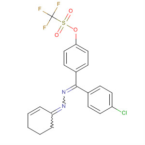 78929-89-2  Methanesulfonic acid, trifluoro-,4-[(4-chlorophenyl)(2-cyclohexen-1-ylidenehydrazono)methyl]phenylester