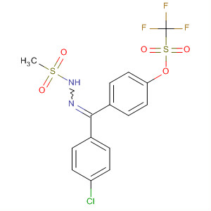 78930-73-1  Methanesulfonic acid, trifluoro-,4-[(4-chlorophenyl)[(methylsulfonyl)hydrazono]methyl]phenyl ester