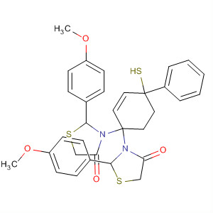 79010-86-9  4-Thiazolidinone, 3,3'-(thiodi-4,1-phenylene)bis[2-(4-methoxyphenyl)-