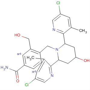 790273-52-8  Benzamide,4-[[2,6-bis(5-chloro-3-methyl-2-pyridinyl)-4-hydroxy-1-piperidinyl]methyl]-3-(hydroxymethyl)-, (2R,6S)-rel-