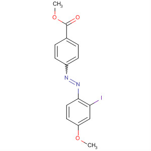 791596-15-1  Benzoic acid, 4-[(2-iodo-4-methoxyphenyl)azo]-, methyl ester