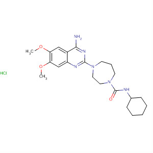 79221-24-2  1H-1,4-Diazepine-1-carboxamide,4-(4-amino-6,7-dimethoxy-2-quinazolinyl)-N-cyclohexylhexahydro-,monohydrochloride