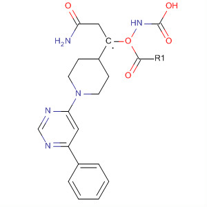 792223-07-5  Carbamic acid, [[1-(6-phenyl-4-pyrimidinyl)-4-piperidinyl]methyl]-,2-amino-2-oxoethyl ester