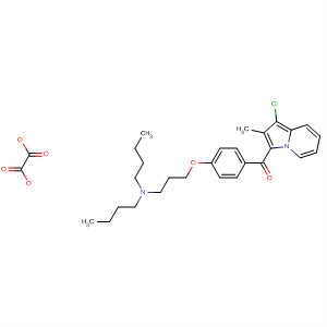 79285-57-7  Methanone,(1-chloro-2-methyl-3-indolizinyl)[4-[3-(dibutylamino)propoxy]phenyl]-,ethanedioate (1:1)