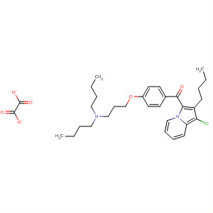 79285-61-3  Methanone,(2-butyl-1-chloro-3-indolizinyl)[4-[3-(dibutylamino)propoxy]phenyl]-,ethanedioate (1:1)