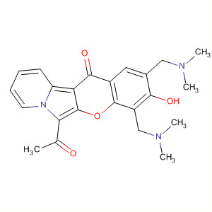 79440-27-0  12H-[1]Benzopyrano[3,2-a]indolizin-12-one,6-acetyl-2,4-bis[(dimethylamino)methyl]-3-hydroxy-