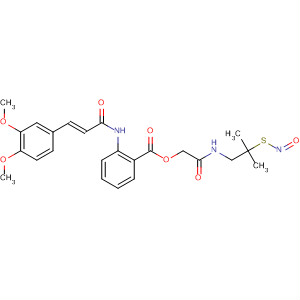 794519-34-9  Benzoic acid,2-[[(2E)-3-(3,4-dimethoxyphenyl)-1-oxo-2-propenyl]amino]-,2-[[2-methyl-2-(nitrosothio)propyl]amino]-2-oxoethyl ester