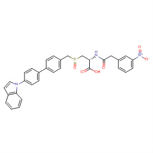 796071-05-1  L-Alanine,3-[[[4'-(1H-indol-1-yl)[1,1'-biphenyl]-4-yl]methyl]sulfinyl]-N-[(3-nitrophenyl)acetyl]-