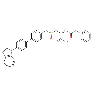 796071-06-2  L-Alanine,3-[[[4'-(1H-indol-1-yl)[1,1'-biphenyl]-4-yl]methyl]sulfinyl]-N-(phenylacetyl)-