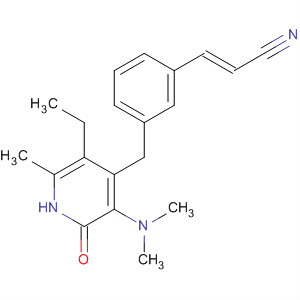 796863-77-9  2-Propenenitrile,3-[3-[[3-(dimethylamino)-5-ethyl-1,2-dihydro-6-methyl-2-oxo-4-pyridinyl]methyl]phenyl]-, (2E)-