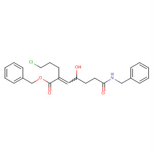 796866-60-9  2-Heptenoic acid,2-(3-chloropropyl)-4-hydroxy-7-oxo-7-[(phenylmethyl)amino]-,phenylmethyl ester, (2E)-