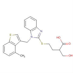 796964-36-8  Butanoic acid,4-[[1-[(4-methylbenzo[b]thien-3-yl)methyl]-1H-benzimidazol-2-yl]thio]-,compd. with methanol