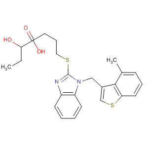 796964-38-0  Butanoic acid,4-[[1-[(4-methylbenzo[b]thien-3-yl)methyl]-1H-benzimidazol-2-yl]thio]-,compd. with 1-propanol